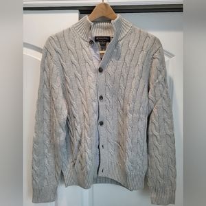 Brooks Brothers Supima Cotton Cable Knit Cardigan Sweater Size M